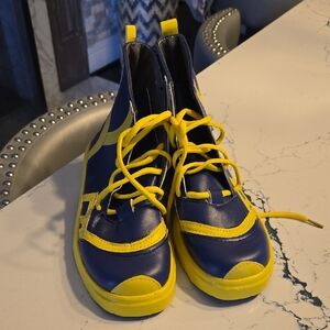 Womens Huntrix Blue and Yellow Shoes